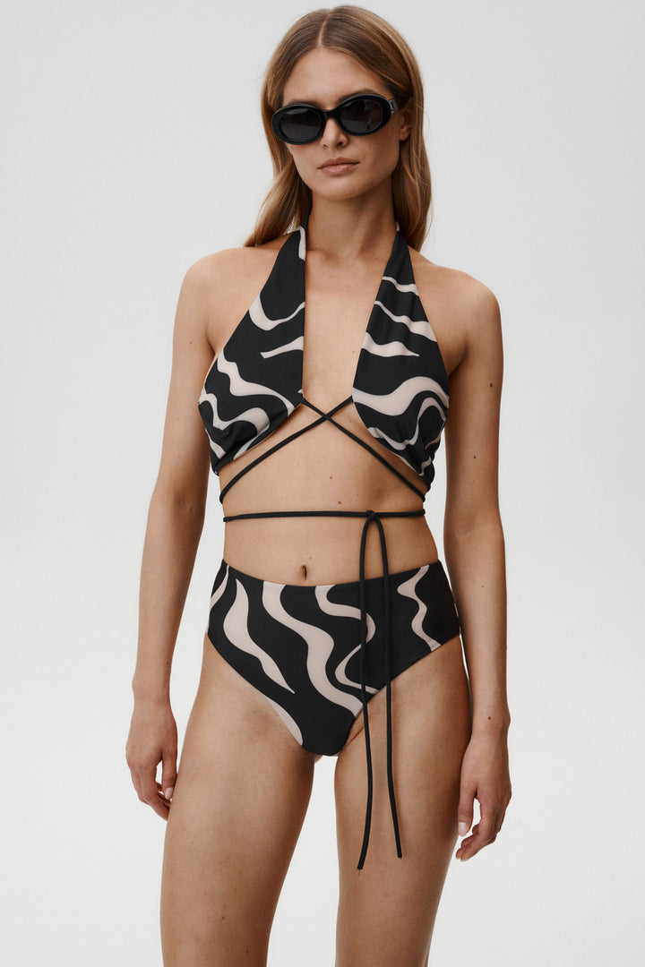 Lotus Bikini Top Tide Print - Undress Code EUR